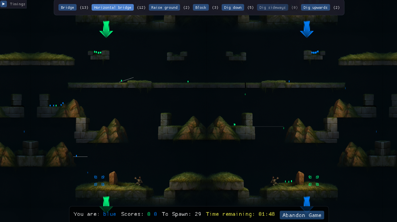 Lemmings Gameplay Screenshot 1